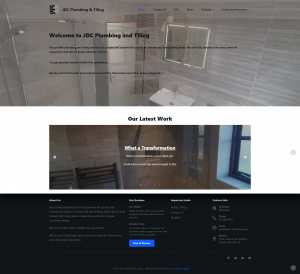 JDC Plumbing and Tiling full website screenshot